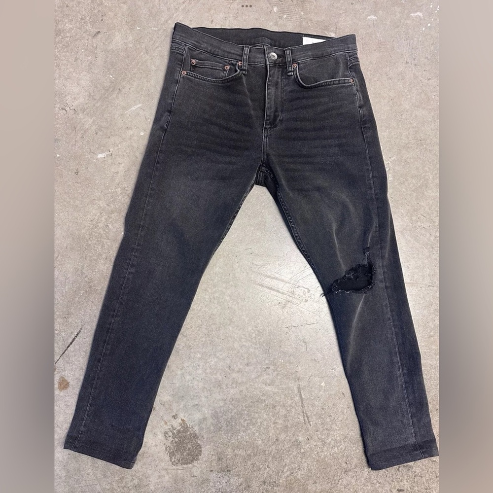 Rag And Bone Jeans Denim Fit 1 Skinny Grey black Destroy 31x27